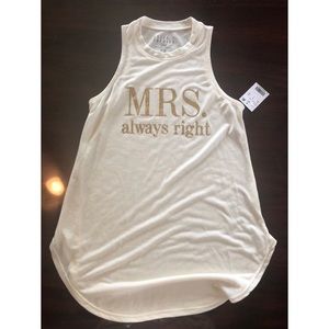 Bride Mrs. Always Right Tank